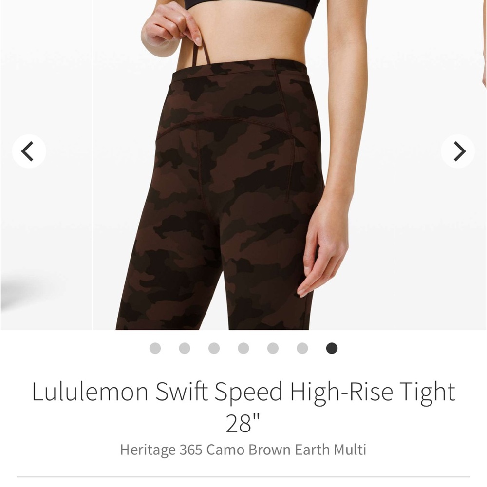Lululemon Athletica Swift Speed Camo Leggings